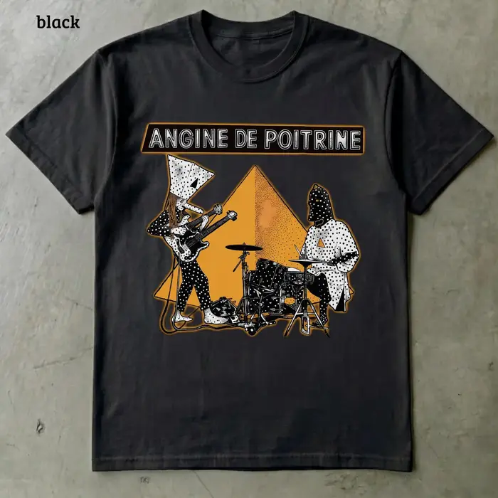 T-shirt Unisexe Angine De Poitrine Band Graphic 2026 pour Homme et Femme
