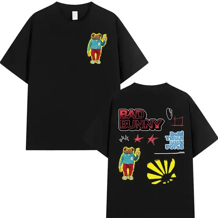 Rappeur Bad Bunny Tour 2025 Album Merch T-shirts Debi Tirar Mas Fotos DTMF graphiques T-shirts unise