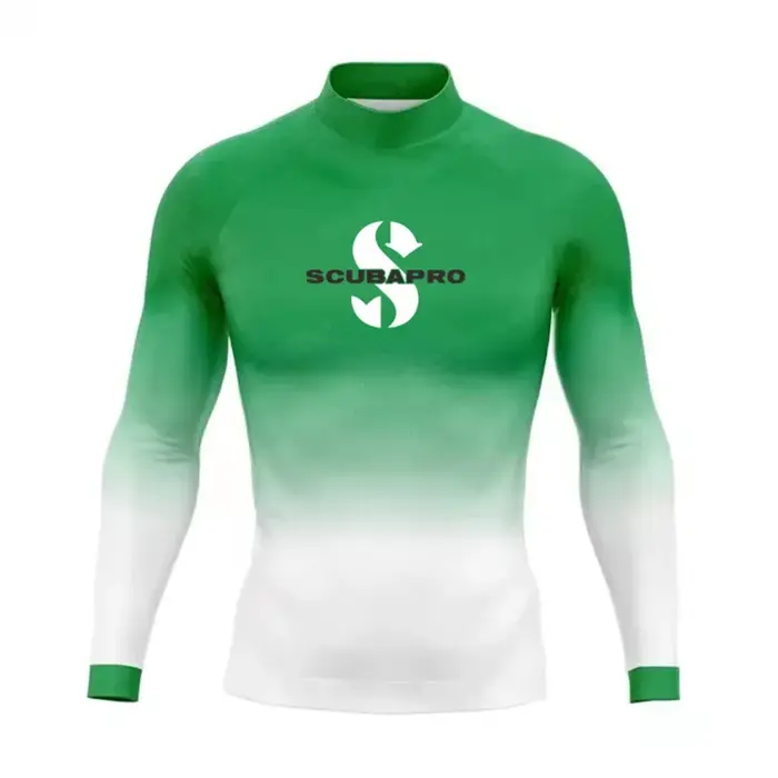 Été hommes éruption garde à manches longues Surf natation T-shirt plage Protection UV maillots de bain Lycra Surf plongée maillot de bain Rashguard chemise
