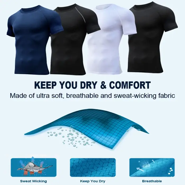 Chemises de compression graphique pour hommes