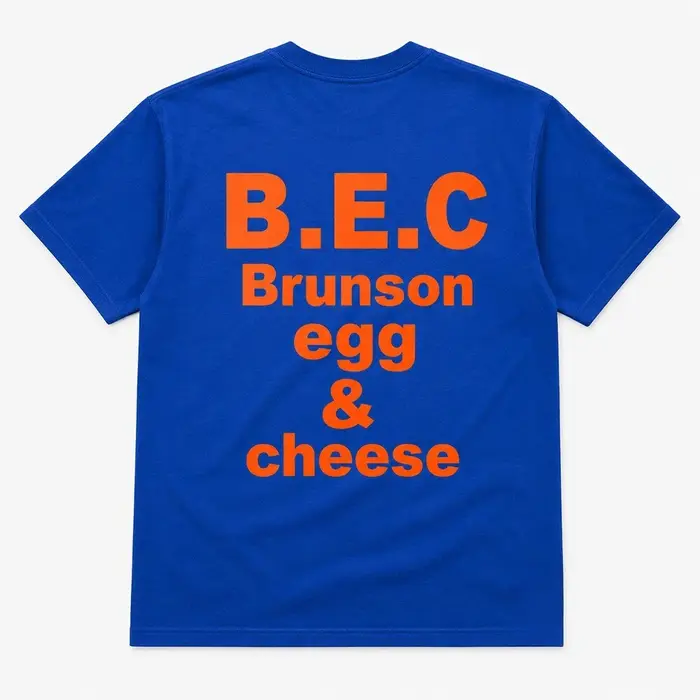 T-shirt Knicks Jalen Brunson, motif œuf et fromage, 2026, 100% coton, vêtements unisexes, hommes, fe