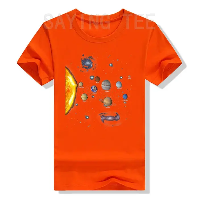 T-shirt du système solaire pour garçons et filles