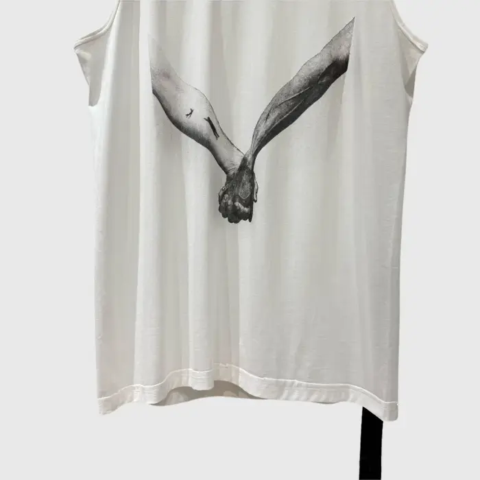 High Street Tees Débardeurs Style Homme Été Nouveau Bras Imprimé Sangle Conception Lâche Grand Décontracté Mode Polyvalent Débardeur