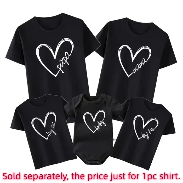 Tenues assorties amusantes pour la famille Papa Maman, T-shirt pour papa, maman et enfants, body pou
