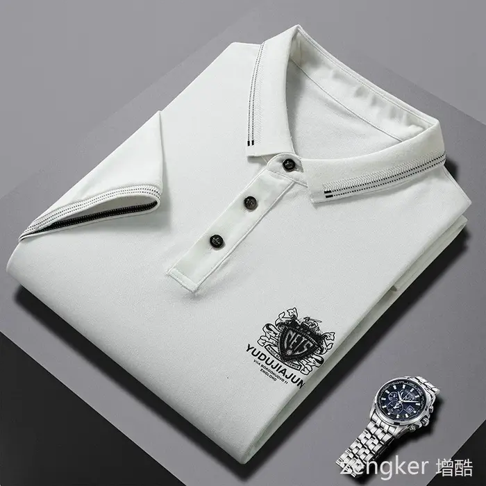 Polo grande taille à manches courtes pour hommes