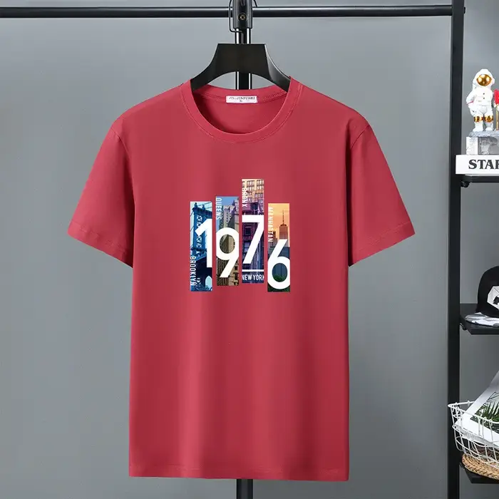 T-shirt rouge pour hommes
