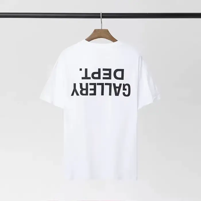 GALLERY DEPT inspiré revers imprimé T-Shirt 100% coton surdimensionné Streetwear