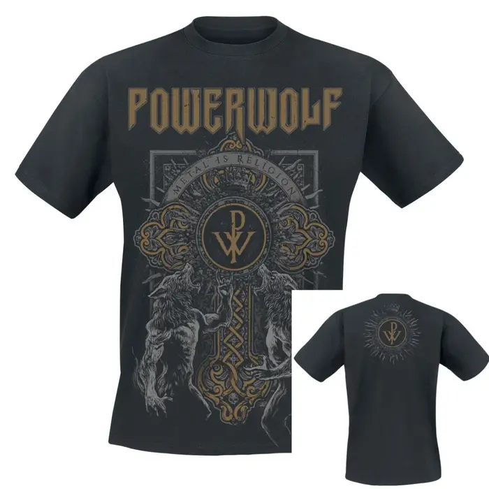 T-Shirt Via Dolorosa Powerwolf pour hommes et femmes, Vintage, groupe de rock métallique, t-shirt gr