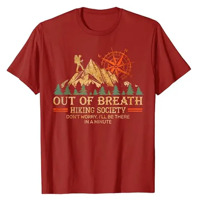 T-shirt de randonnée hors du souffle