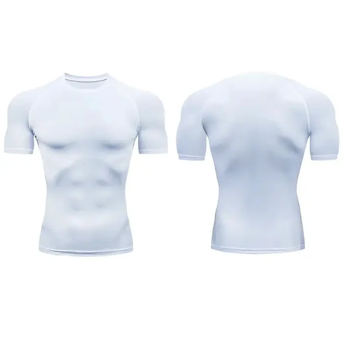 T-shirt de compression pour homme à manches longues, débardeur de sport pour musculation, décontract