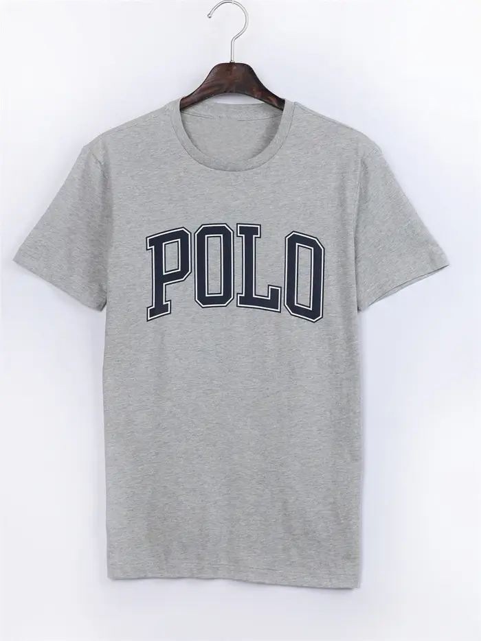 T-shirt Polo Homme Lettres – Nouvelle Collection Printemps-Été – Tendance Décontractée et Simple – H