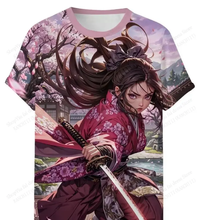 Nouveau T-shirt Manga Japonais Imprimé 3D Fille