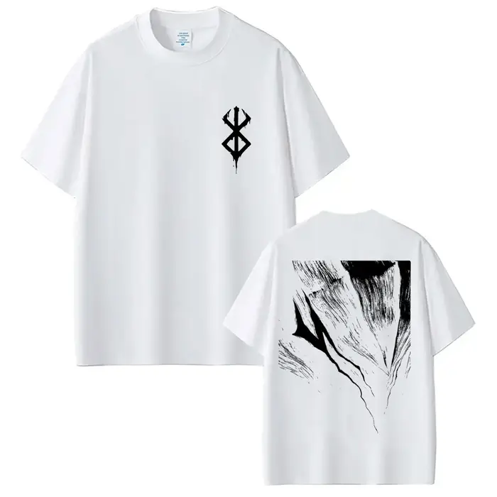 T-shirts Anime Berserk Guts Noir