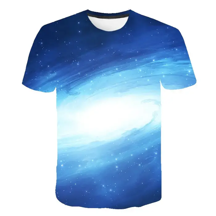 Galaxy Space T-shirt imprimé 3D mode Streetwear hommes femme col rond t-shirts décontractés été surdimensionné Harajuku