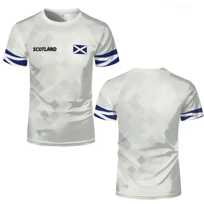 T-shirt unisexe à motif drapeau écossais pour homme