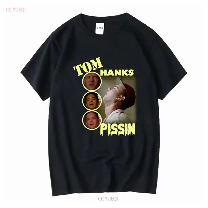 T-shirt vintage Tom Hanks Pissin, lavé, polyvalent, doux, respirant, extensible, vêtements de créate