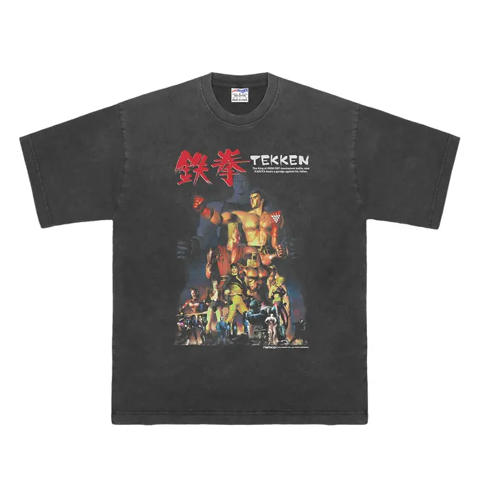 T-Shirt Tekken classique FTG Arcade Fighting Game Combat KOF King Jin, vêtements imprimés à manches courtes, coupe ample, chemises en coton pour hommes
