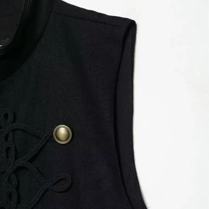 Nouvelle Chemise Noire Sans Manches Boutonnée Slim pour Femme – Collection Été 2026 – Chic Décontracté