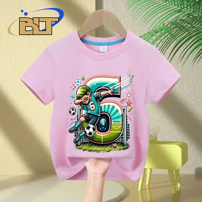 T-shirt en coton à manches courtes pour garçon de 6 ans