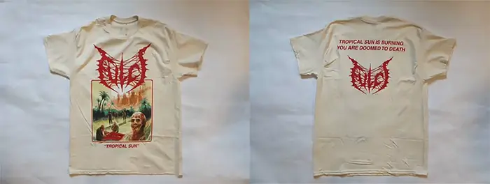 Fulci - T-shirt Tropical Sun 2 faces pour hommes et femmes S-5XL
