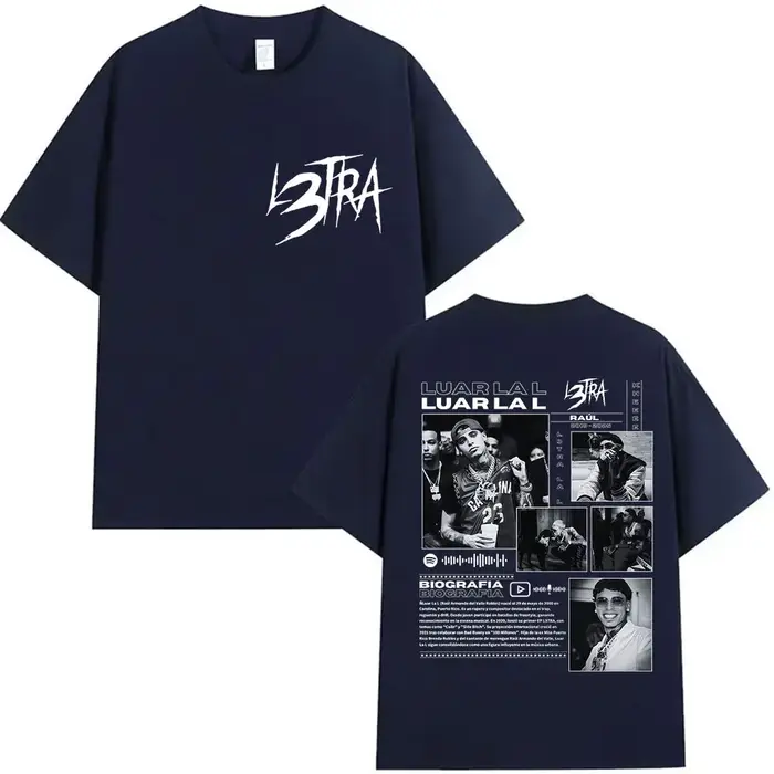 Rappeur Lune La L L3tra Album 2025 T-shirt graphique homme Hip Hop gothique manches courtes coton