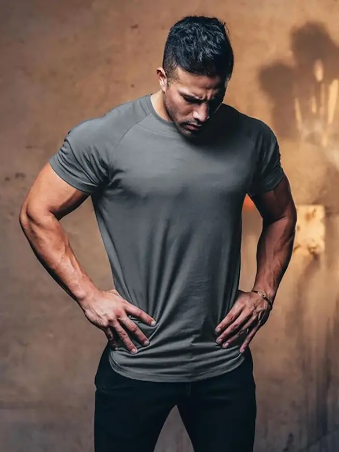 T-shirt uni pour homme