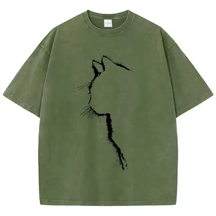 T-shirt vintage délavé 100% coton