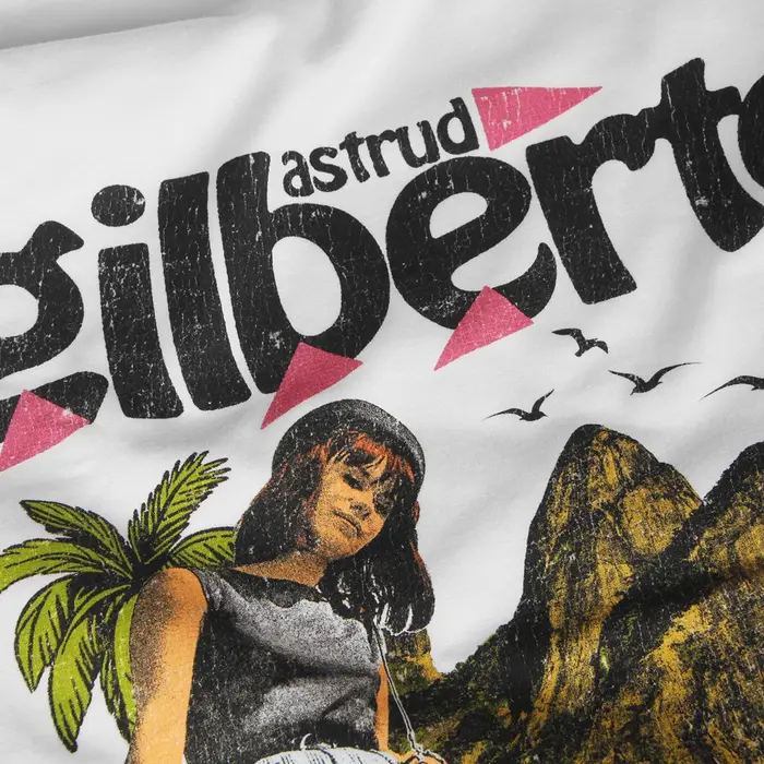 TIABS Astrud Gilberto T-Shirt The Girl From Ipanema Brazilian Singer Music Design Drop Shoulder Short Sleeves Men's Tops Shirt