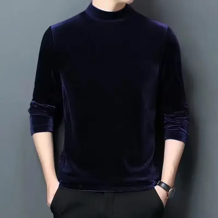 T-shirt en velours doré pour hommes
