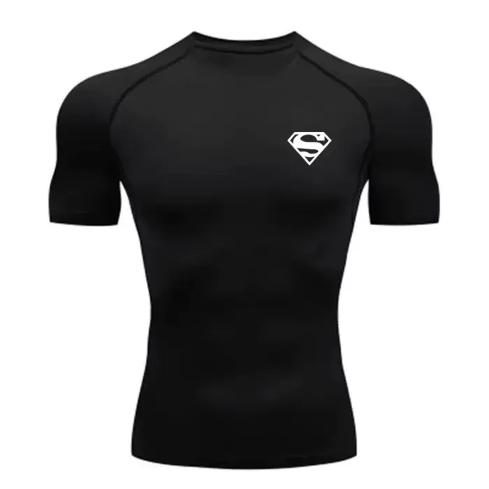 T-shirt de compression homme 2026 à manches courtes – Maillot de sport fitness
