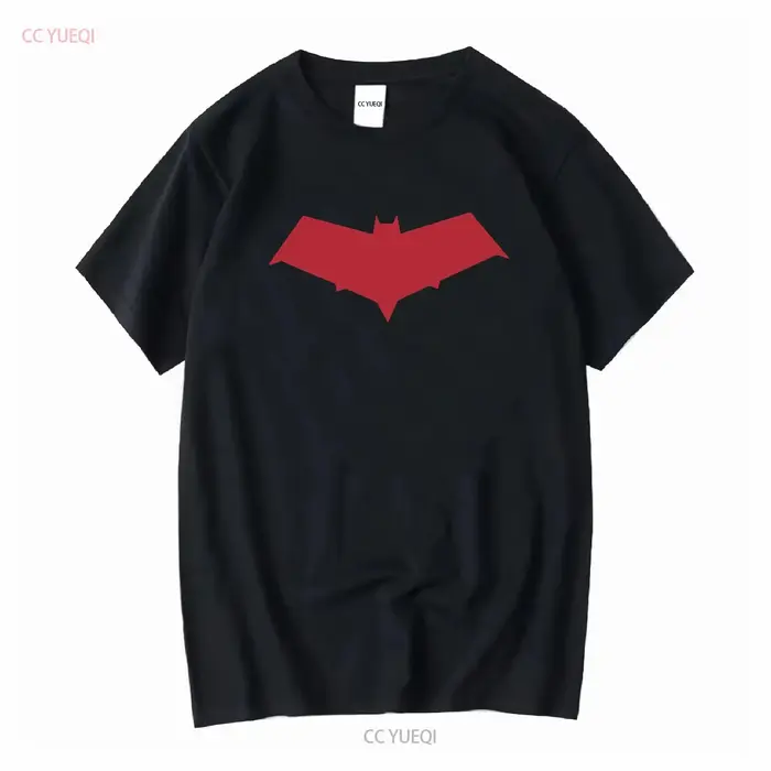 Symbole du capot rouge Jason Todd t-shirt noir manches longues ou courtes vintage lavé unisexe homme mode légèrement respirant décontracté