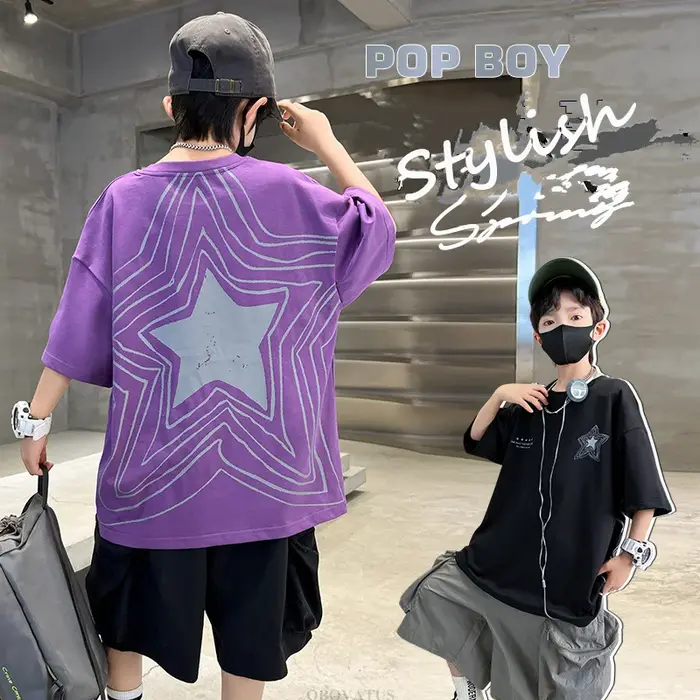 Été garçon vêtements de luxe T-shirt pour Tween enfant nouveau décontracté à manches courtes