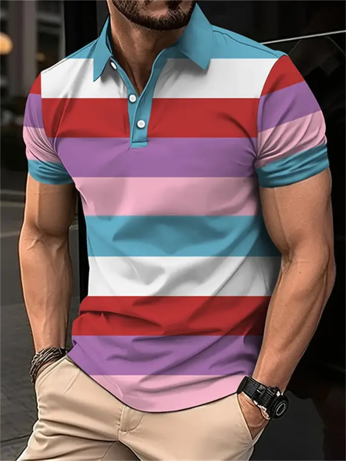 Polo homme été 2026 à rayures