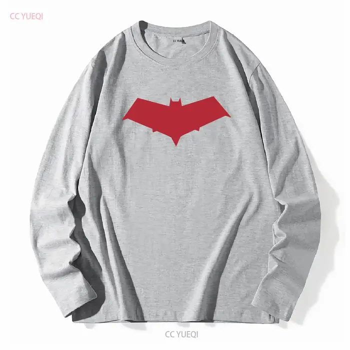 Symbole du capot rouge Jason Todd t-shirt noir manches longues ou courtes vintage lavé unisexe homme mode légèrement respirant décontracté
