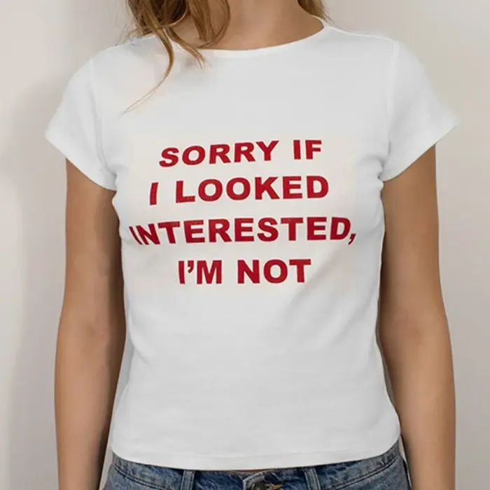 T-Shirt à Manches Courtes et Col Rond pour Femme, Vêtement Vintage, Sexy, Slim, à la Mode, Y2k, Stre