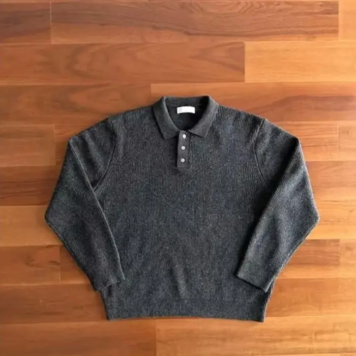 Pull tricoté à col Polo pour homme