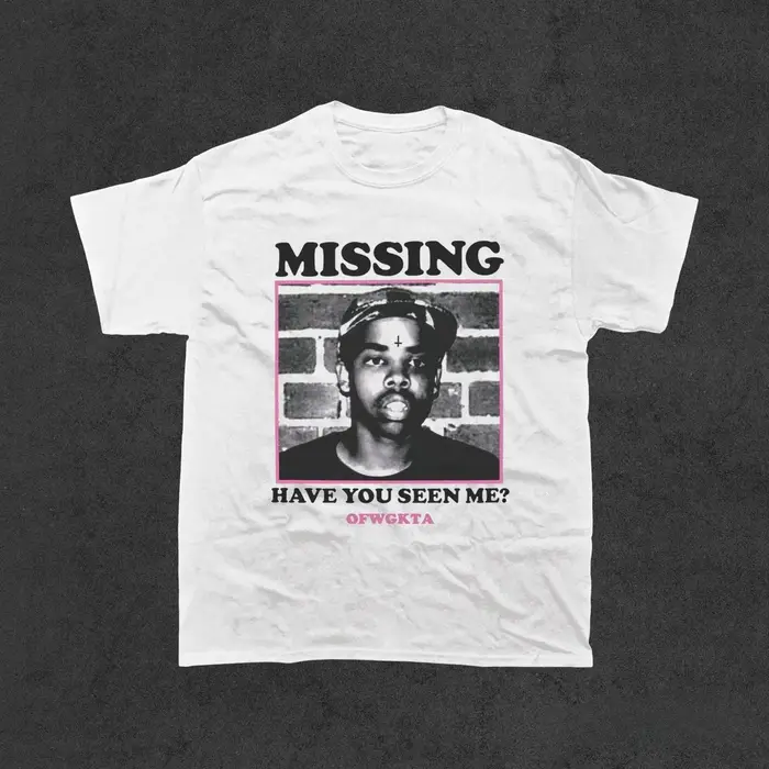 OFWGKTA Earl Sweatshirt T-Shirt pour homme, classique, imprimé avec affiche 'Missing', style rétro H