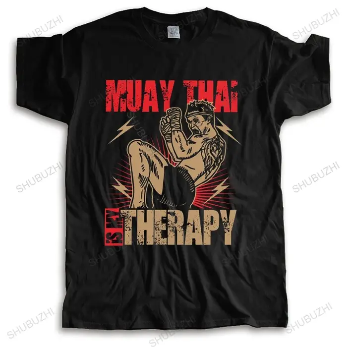 Muay Thai thérapie T-shirt pour hommes pur coton urbain