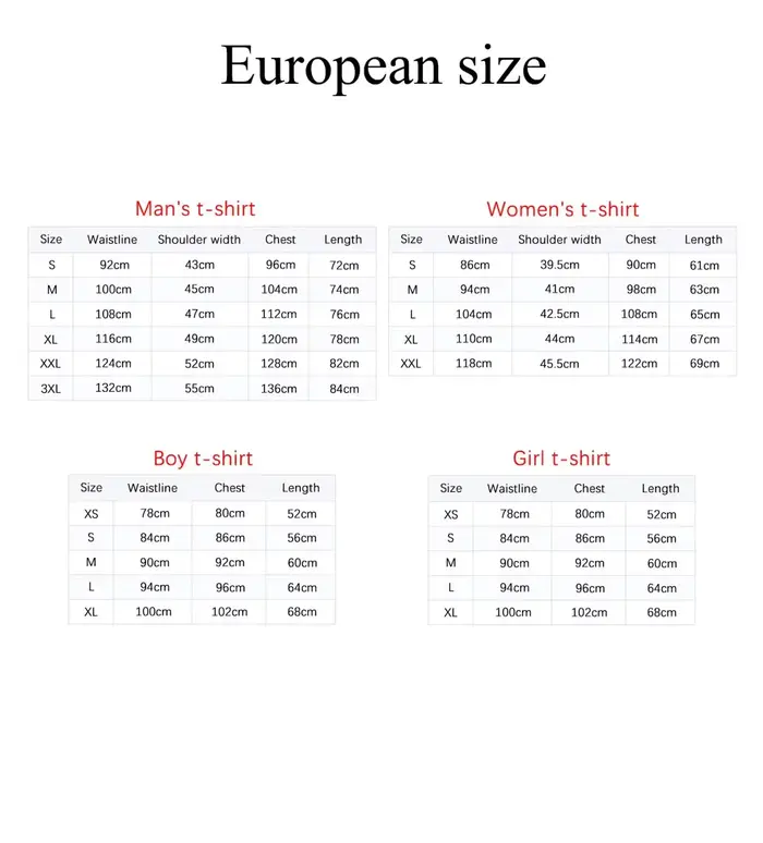 T-Shirt pour hommes et femmes