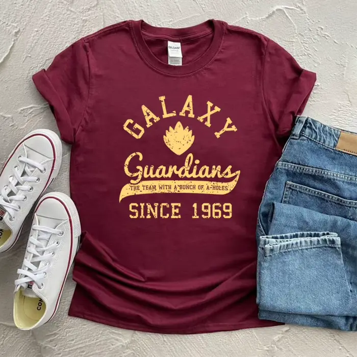 T-shirt unisexe Galaxy Guardians Since 1969, logo graphique des gardiens, chemise à manches courtes pour hommes et femmes, haut de film Smile Hero, cadeau GérGift