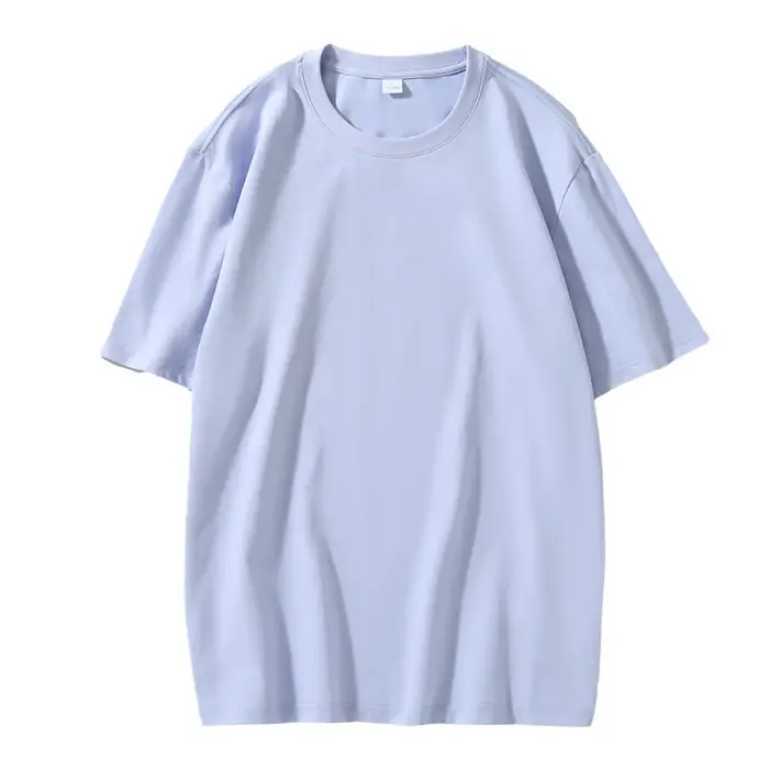 T-shirt d'été à manches courtes et col rond en coton Lycra pour hommes et femmes