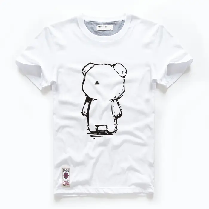 T-shirt à col rond en coton pour hommes