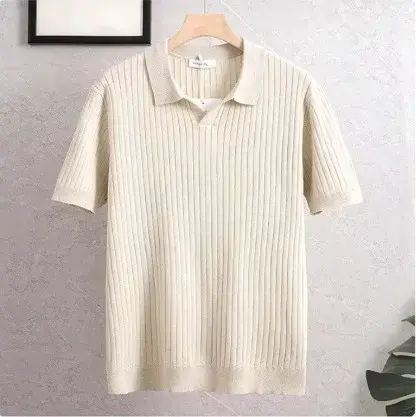 Nouveau Polo Homme d'Été à Manches Courtes en Tricot