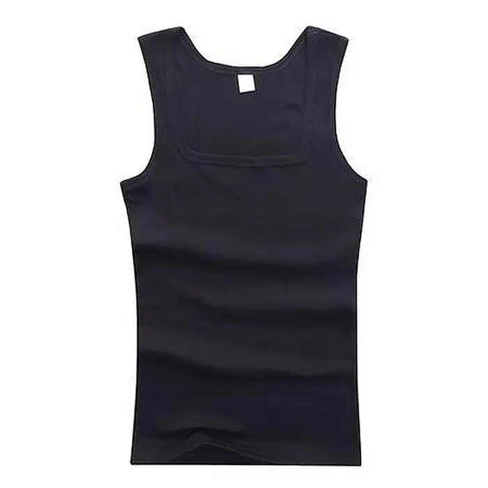 Gilet moulant en pur coton pour hommes, débardeur de sport décontracté, sans manches, haut basique, 