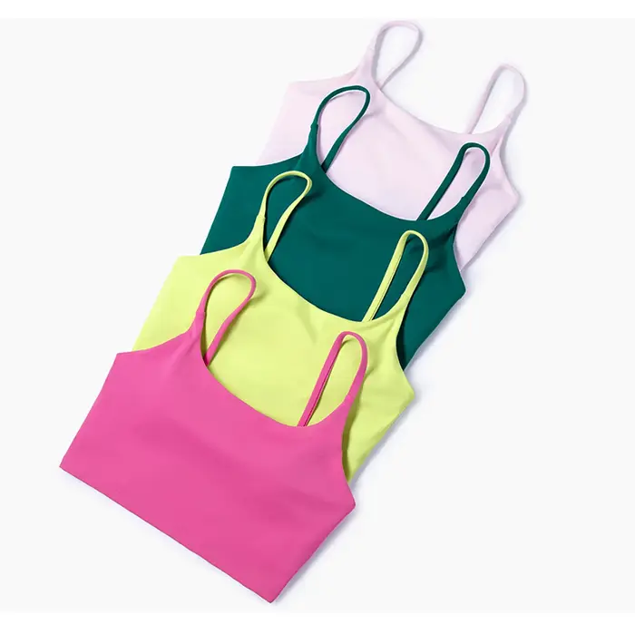Bretelles débardeurs de Yoga pour Fitness sensation nue soutien-gorge de Sport gilet de gymnastique femmes Camisole