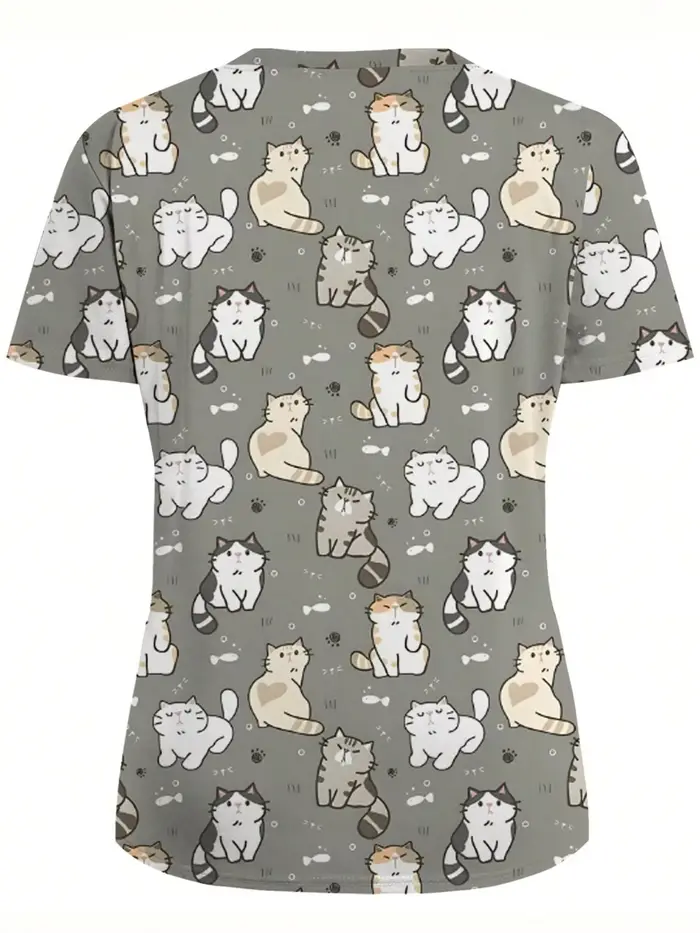T-shirt d'été pour femme à col en V