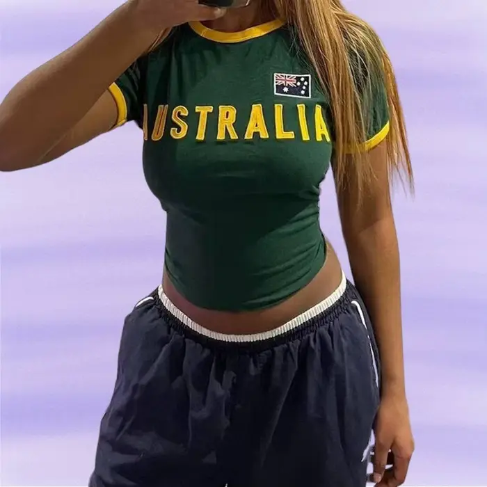 T-shirt vert d'été pour femmes