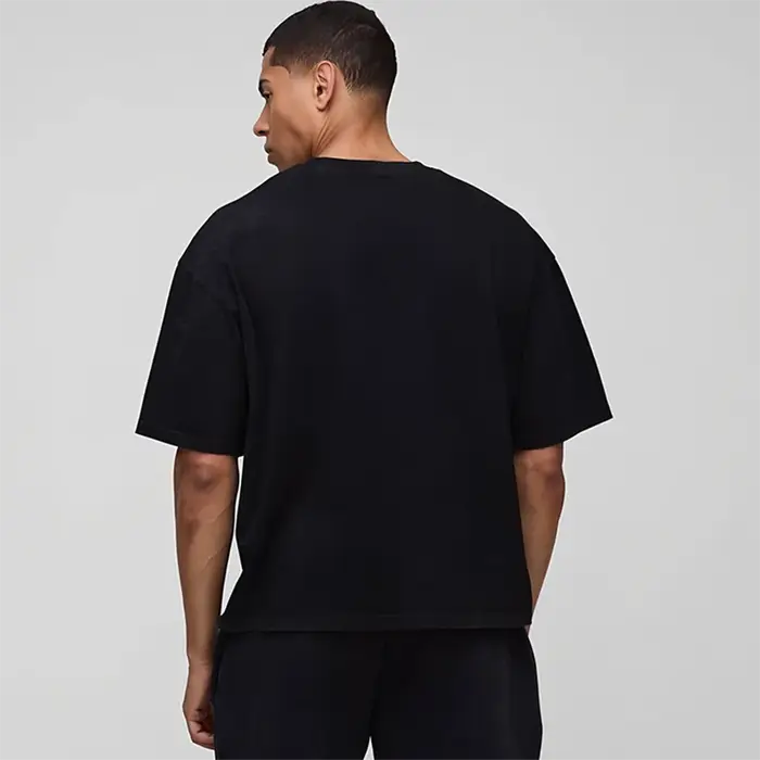 Basique surdimensionné Boxy col rond T-shirt hommes poids lourd 240GSM 100% coton demi manches T-Shirts été vêtements de sport amples