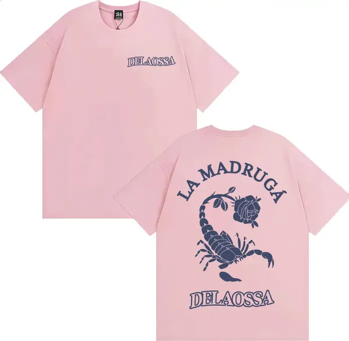 Rappeur Delaossa La Madruga Tour 2026 Merch T-shirts Hommes Femmes Mode Punk Hip Hop T-shirt Haute Qualité 100% Coton