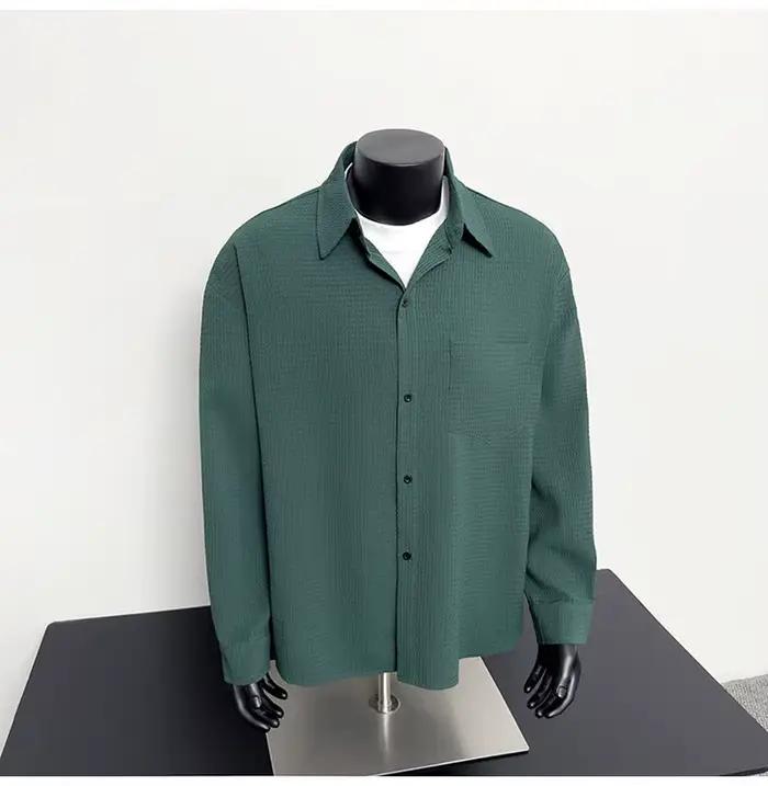 2025 printemps et automne chemise de travail hommes à manches longues veste décontractée mode ample décontracté